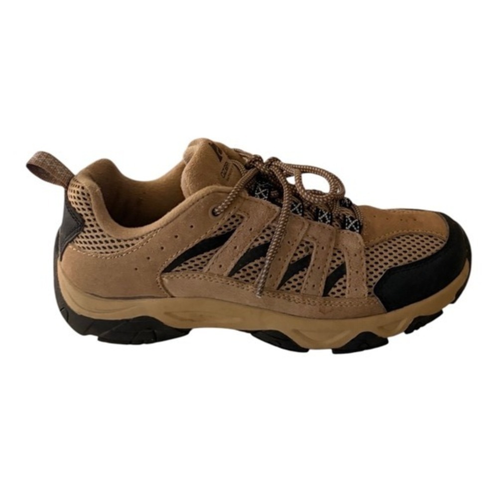 Ozark Trail Women's Size 6 Hiking Shoes Tan Black Mesh Suede Trail Sneakers